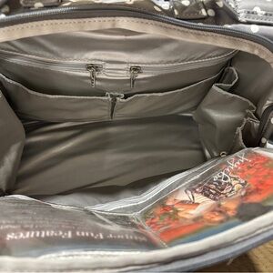 Gray Polka Dot diaper bag